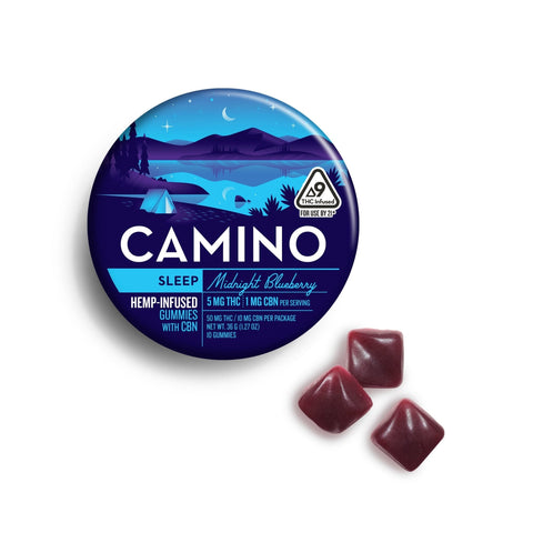 Camino "Sleep" Blueberry THC+CBN Gummies 50mg THC - Hemp House