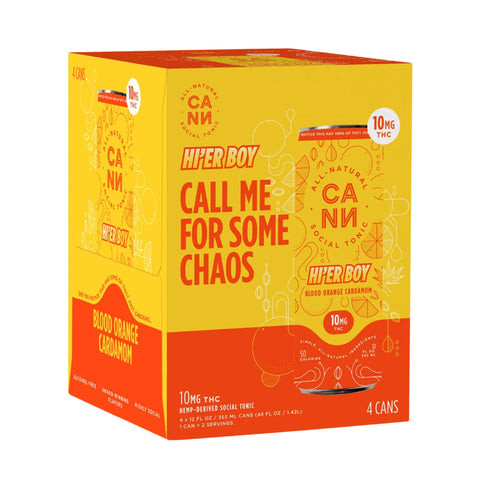 Hi'er Boy Blood Orange Cardamom Social Tonic 10mg THC - Hemp House