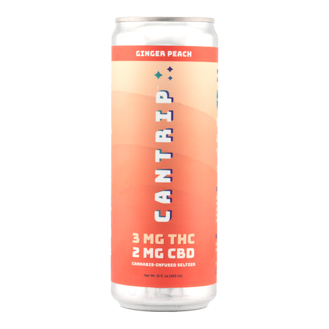 Ginger Peach Hemp-Infused Seltzer 3mg THC