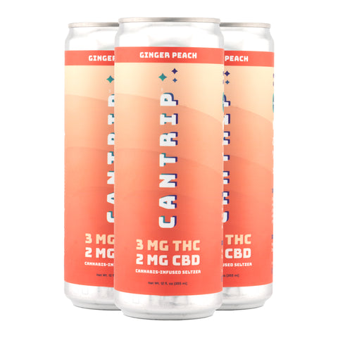 Ginger Peach Hemp-Infused Seltzer 3mg THC