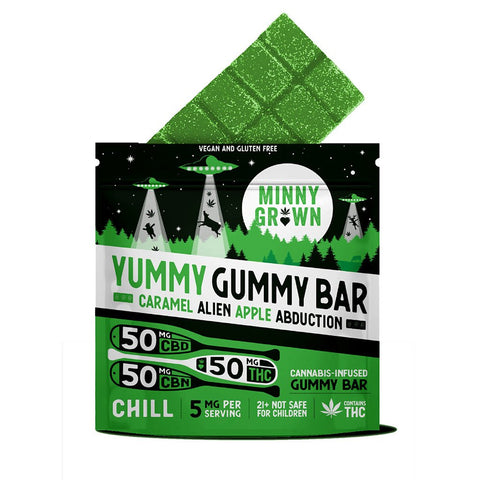 Caramel Alien Apple Yummy Gummy Bar 50mg THC - Hemp House