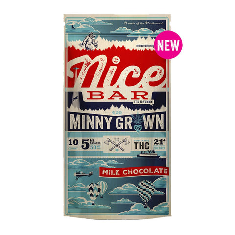 Nice Bar Milk Chocolate Bar 50mg THC - Hemp House