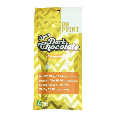 ON POINT Functional Mushroom Chocolate 50mg THC (2 Blends) - Hemp House