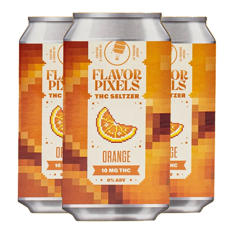 Flavor Pixels Orange Seltzer 10mg THC - Hemp House