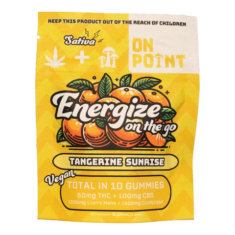 Tangerine Sunrise Functional Mushroom Gummies 50mg THC - Hemp House