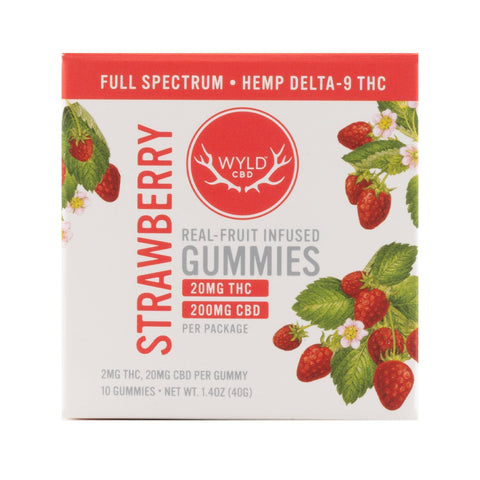 Strawberry Full Spectrum THC+CBD Gummies 20mg THC - Hemp House