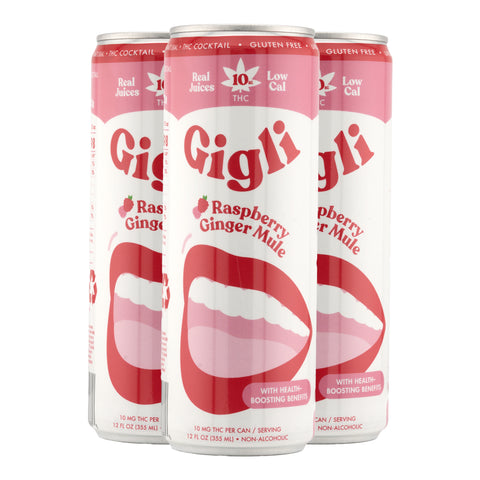 Gigli Raspberry Ginger Mule Cocktail 10mg THC (4 pack)