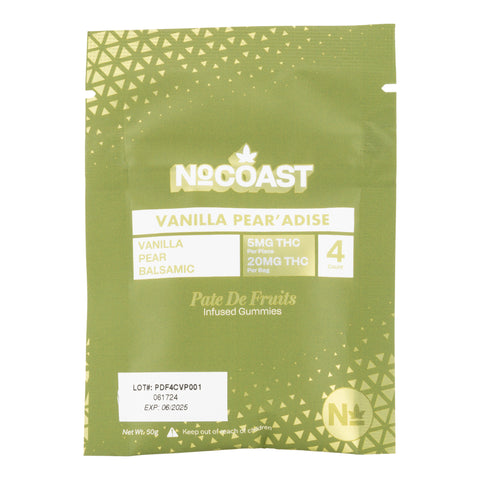 NoCoast Vanilla Pear'adise Pate de Fruit Gummies 4ct