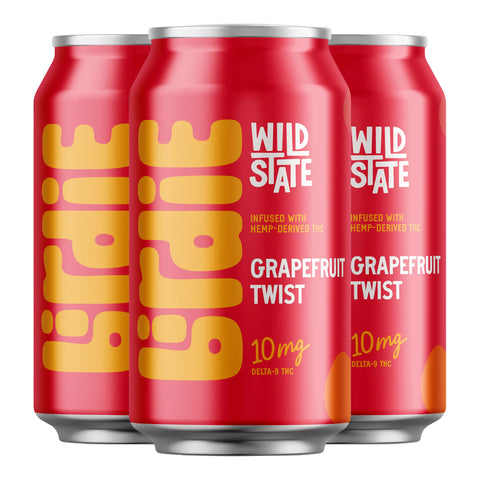Birdie Grapefruit Twist Sparkling Water 10mg THC - Hemp House