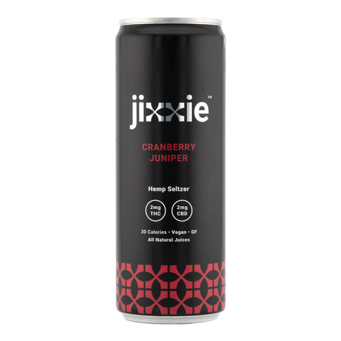 Jixxie Cranberry Juniper Hemp Seltzer 2mg THC 2mg CBD