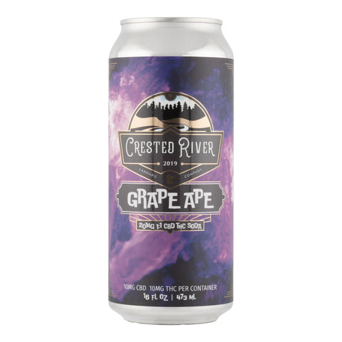 Crested River Grape Ape THC Soda 1:1 THC to CBD