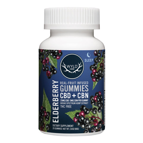 Elderberry Real - Fruit Infused Gummies CBD+CBN 500mg CBD - Hemp House