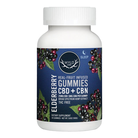 Elderberry Real - Fruit Infused Gummies CBD+CBN 1,000mg CBD - Hemp House