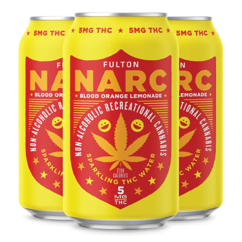 Narc Blood Orange Lemonade Sparkling Water 5mg THC - Hemp House
