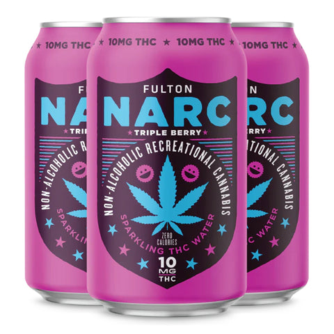 Narc Triple Berry Sparkling Water 10mg THC - Hemp House