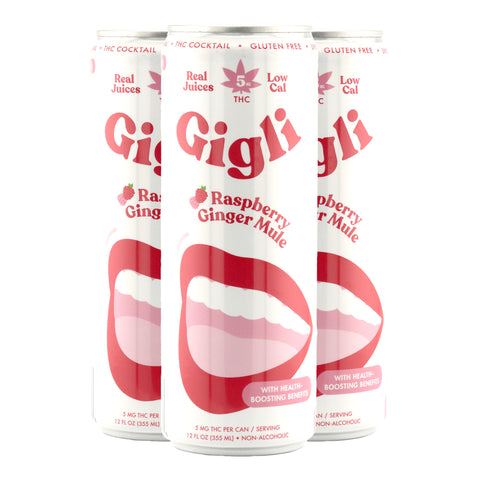 GIGLI THC Raspberry Ginger Mule Cocktail 5mg (4 pack)