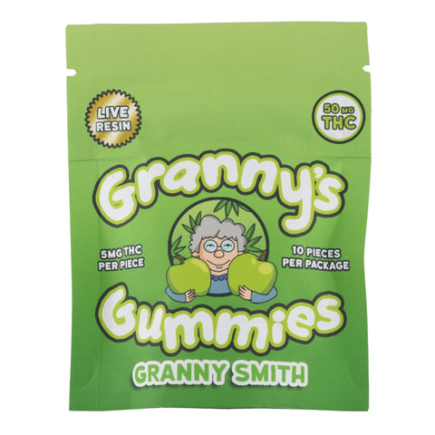 Granny Smith Apple Live Resin Gummies 50mg THC - Hemp House