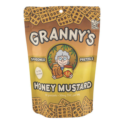Honey Mustard Seasoned Pretzels 50mg THC - Hemp House