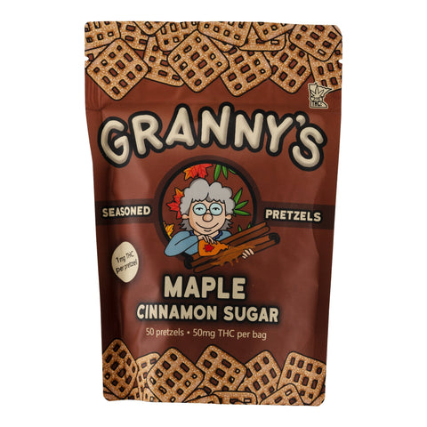 Maple Cinnamon Sugar Seasoned Pretzels 50mg THC - Hemp House
