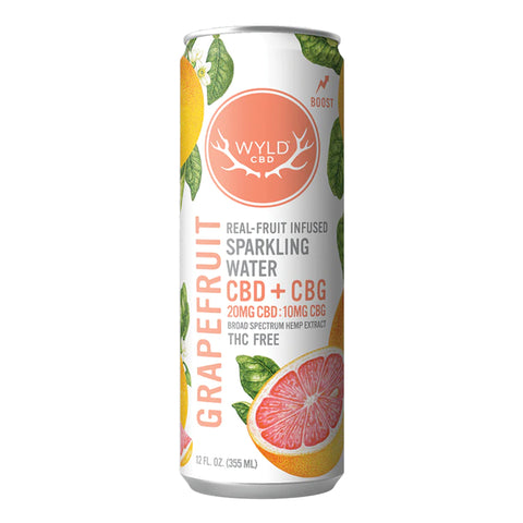 Wyld Sparkling Water CBD + CBG Grapefruit