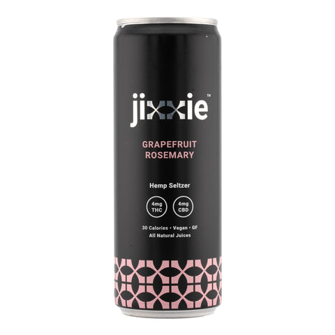 Jixxie Grapefruit Rosemary Hemp Seltzer 4mg THC 4mg CBD