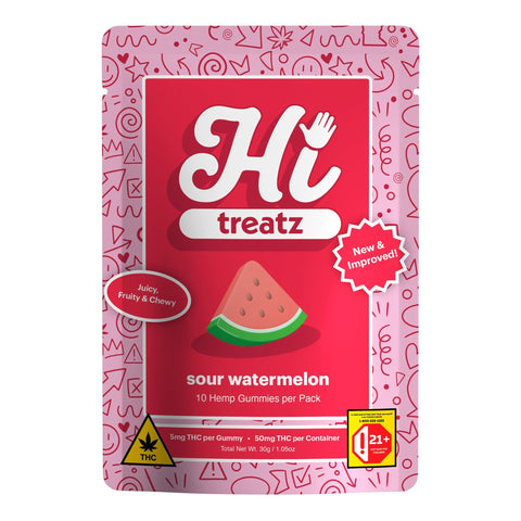 Watermelon Gummies 50mg THC - Hemp House