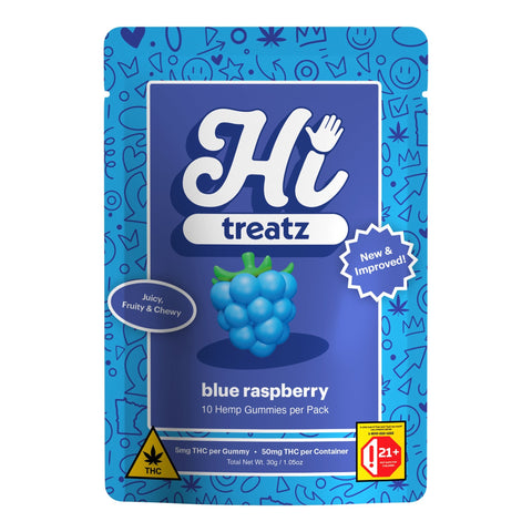 Blue Raspberry Gummies 50mg THC - Hemp House