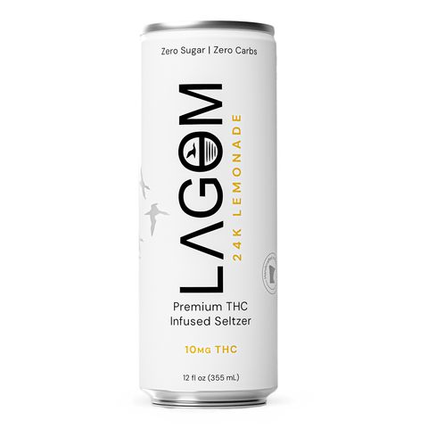 LAGOM NATURALS Infused Seltzer 10mg THC (4 Flavors) - Hemp House