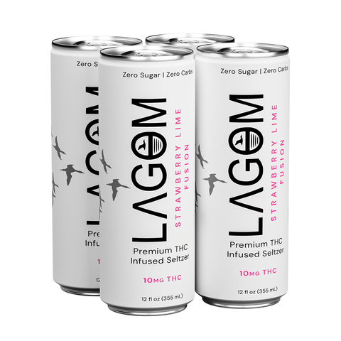 LAGOM NATURALS Infused Seltzer 10mg THC (4 Flavors) - Hemp House