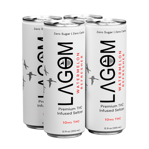 LAGOM NATURALS Infused Seltzer 10mg THC (4 Flavors) - Hemp House