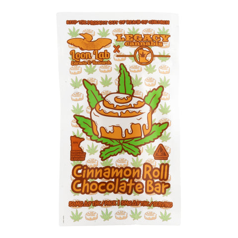 LOON LAB x LEGACY Cinnamon Roll Chocolate Bar 50 mg THC - Hemp House Store