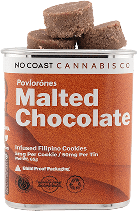 Malted Chocolate Shortbread Cookies 50mg THC - Hemp House