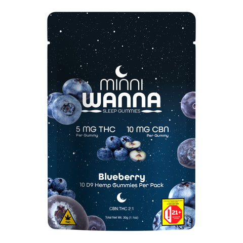 Blueberry THC+CBN Sleep Gummies 50mg THC - Hemp House