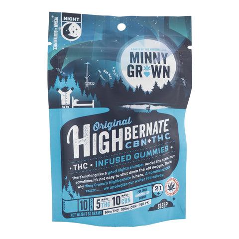 Highbernate Cannabis - Infused THC+CBN Gummies 50mg THC - Hemp House