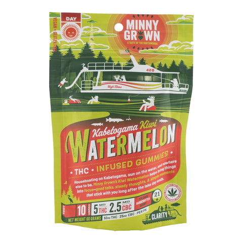 Kabetogama Kiwi Watermelon Cannabis - Infused CBC+THC Gummies 50mg THC - Hemp House