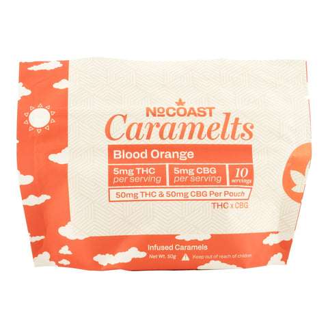 Blood Orange THC+CBG Caramelts 50mg THC - Hemp House