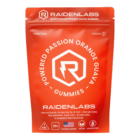Powered Passion Orange Guava THC+CBG Gummies 50mg THC - Hemp House