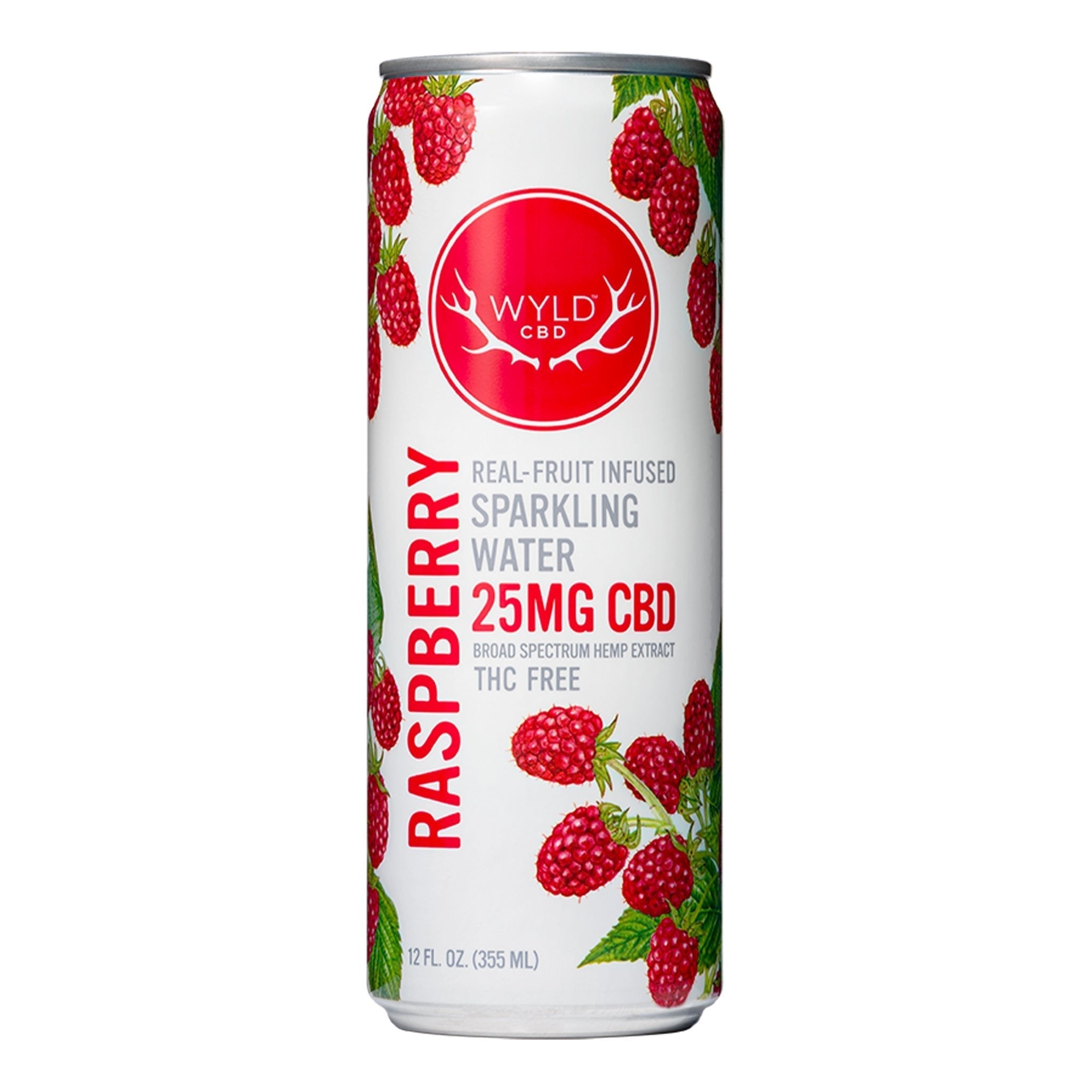 Wyld Raspberry Real-Fruit Infused Sparkling Water 50mg CBD – Hemp House
