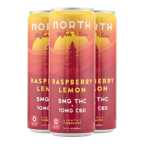 NorthCannaCo Raspberry Lemon Higher Vibes Seltzer (4 pack)