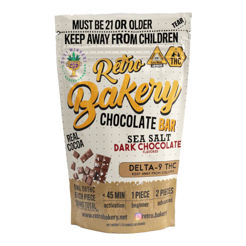 Sea Salt Dark Chocolate Infused Chocolate Bar 50mg THC - Hemp House