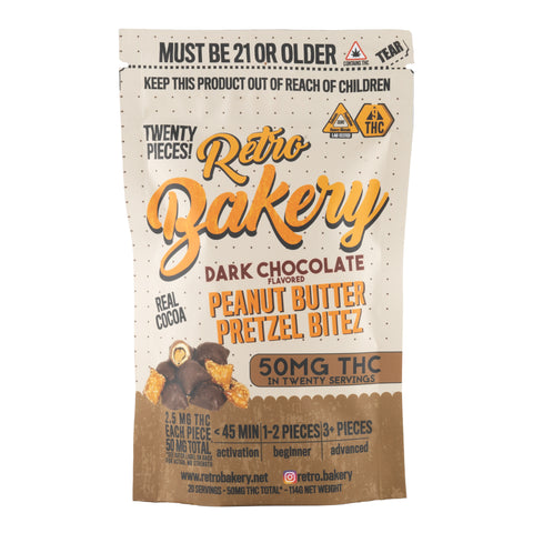 RETRO BAKERY Chocolate & Peanut Butter Pretzel Bitez - Hemp House Store