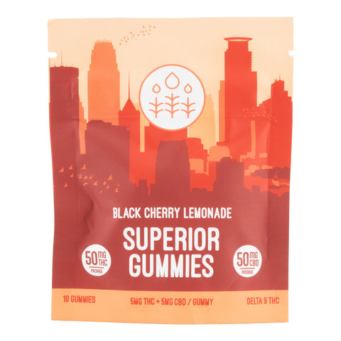 Superior Molecular Superior Black cherry Lemonade Gummies 1:1 THC to CBD