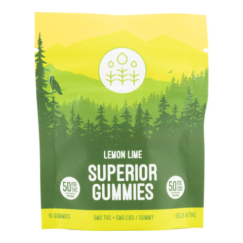 Superior Molecular Superior Lemon Lime Gummies 1:1 THC to CBD