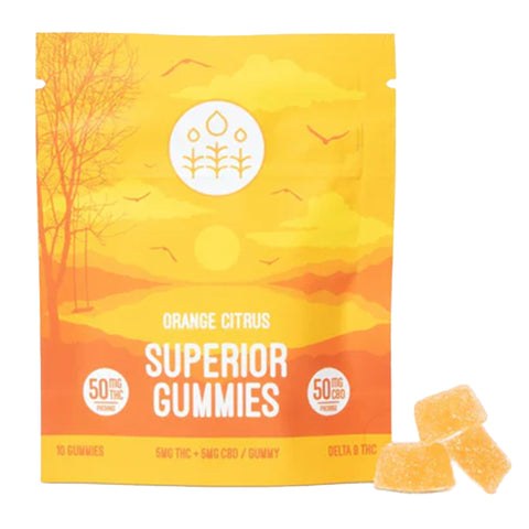 Superior Molecular Superior Orange Citrus Gummies 1:1 THC to CBD