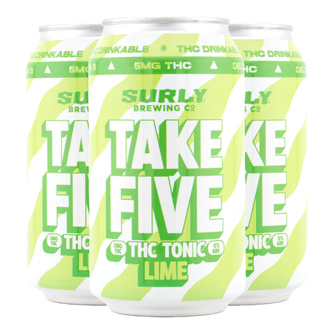 Surly Brewing Take Five THC Lime Tonic - 4 pack