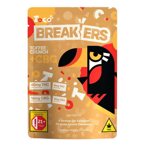 Toffee Crunch Cocoa Breakers THC+CBG 40mg THC - Hemp House