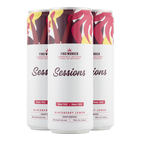 FIND WUNDER Sessions Sparkling Beverage 5mg THC (2 Flavors)