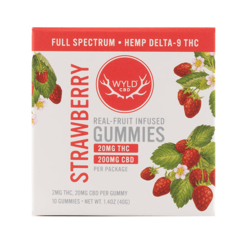 Strawberry Full Spectrum THC+CBD Gummies 20mg THC - Hemp House