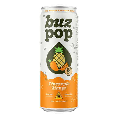 Pineapple Mango Infused Prebiotic Soda 10mg THC - Hemp House