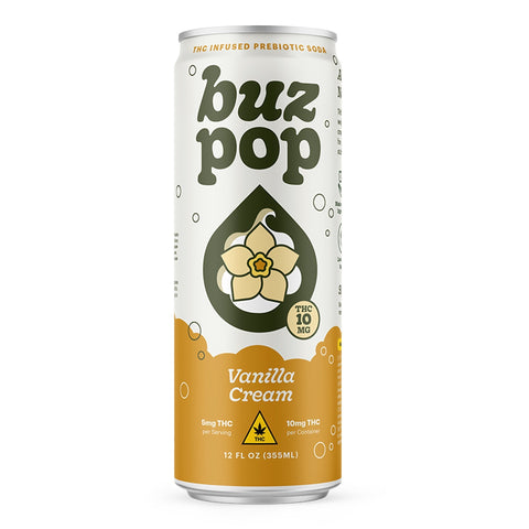 Vanilla Cream Infused Prebiotic Soda 10mg THC - Hemp House